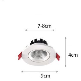 Household Wall Washing Lamp COB Spotlight Led Sky Lamp Angle Adjustable (Option: 7w-4000K)